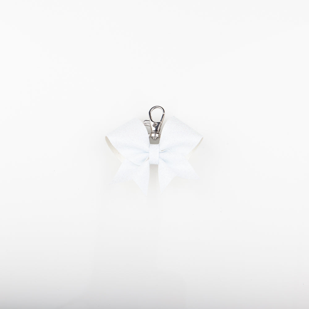 Nyckelring Bow Plain Rainbow White