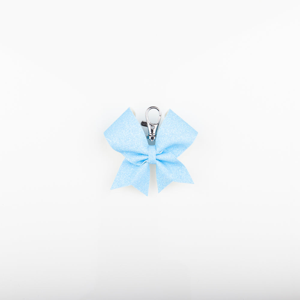 Keyring Bow Plain Neon Blue