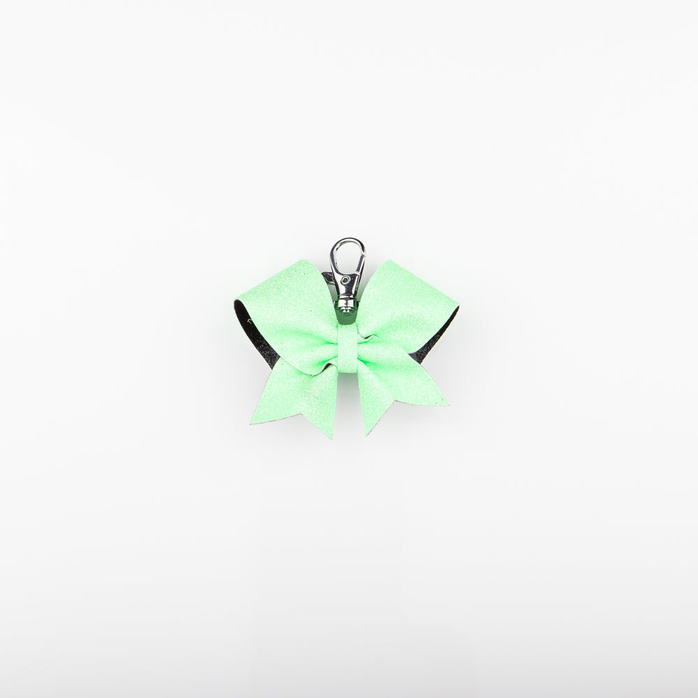 Keyring Bow Plain Neon Green