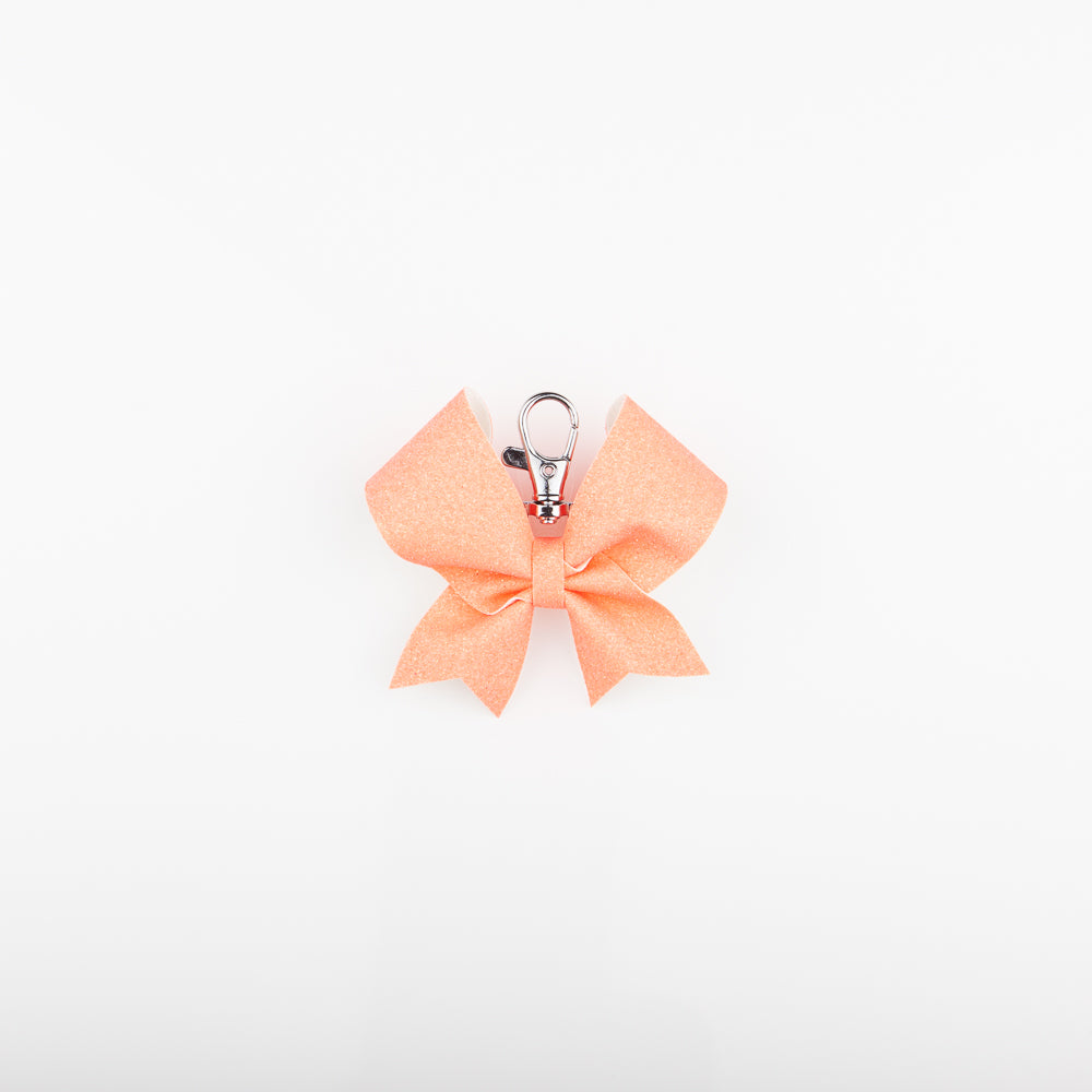 Keyring Bow Plain Neon Grape