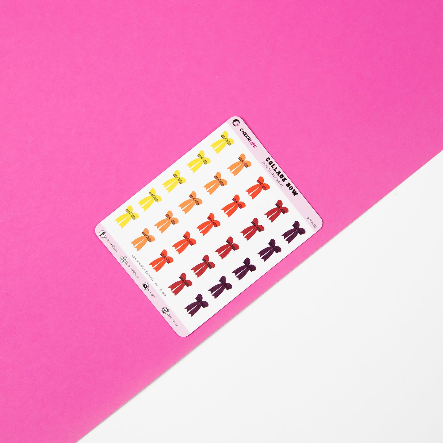 Klistermärke Collagebow Röd BOW-003