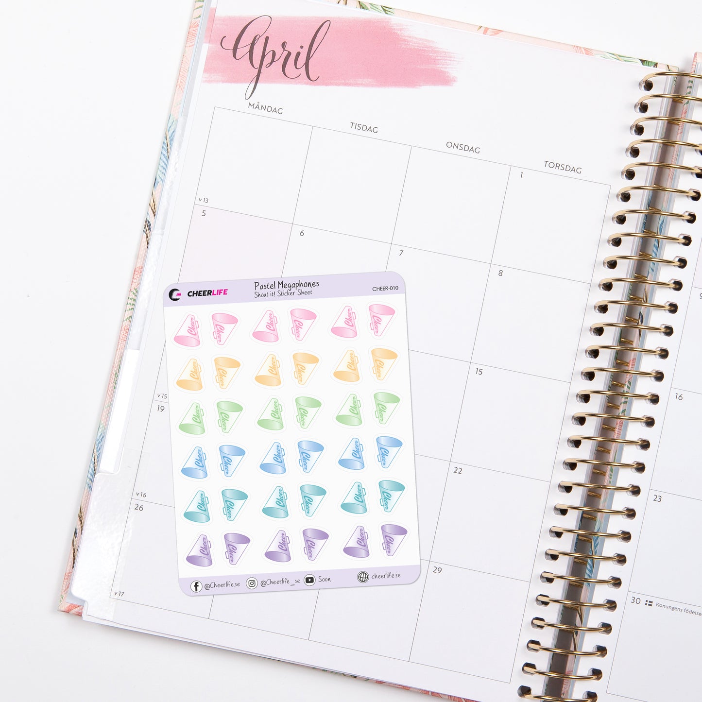 Klistermärke Pastel Megafon CHEER-010