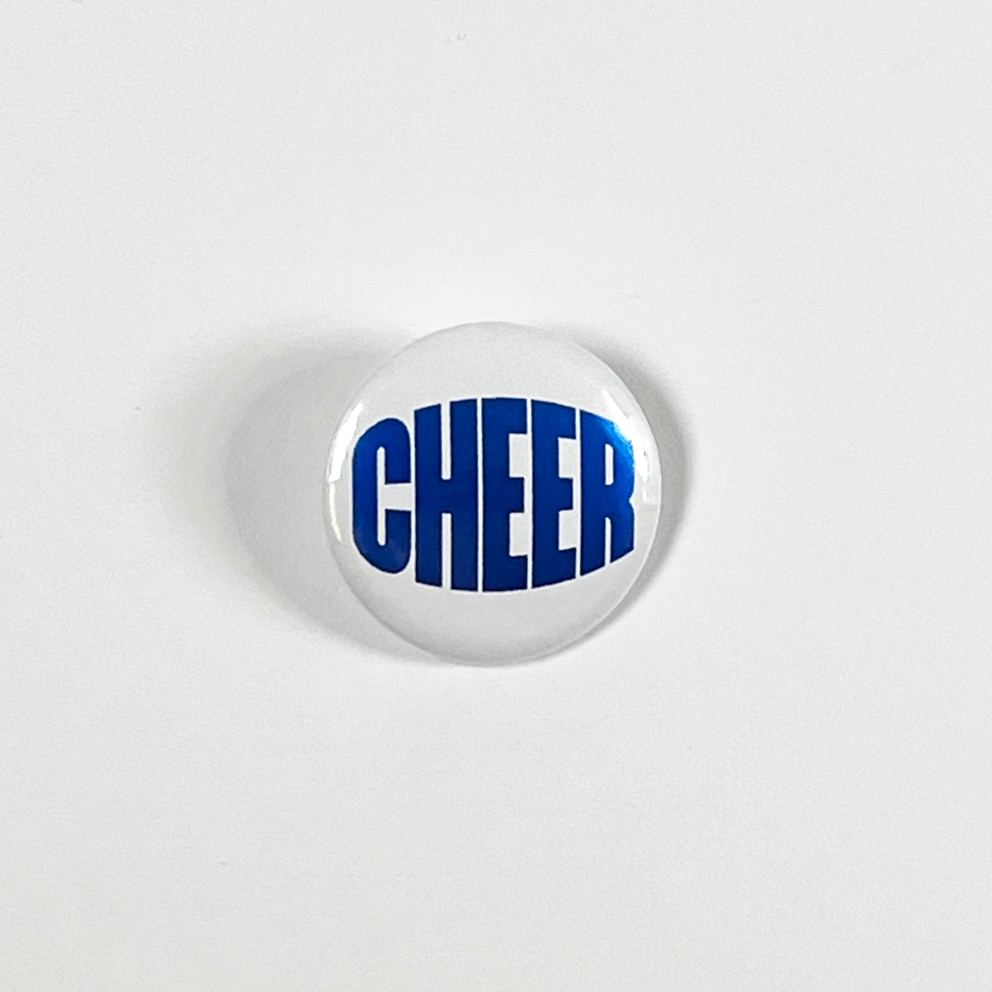 Button Cheer Metallic Blue