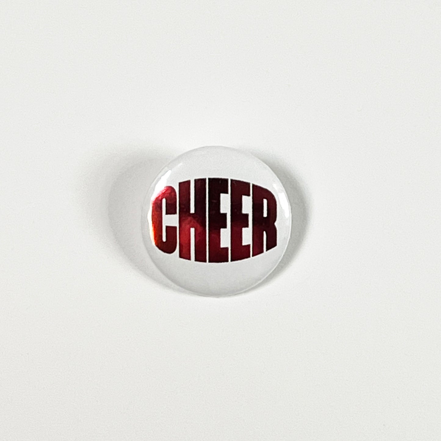 Button Cheer Metallic Red