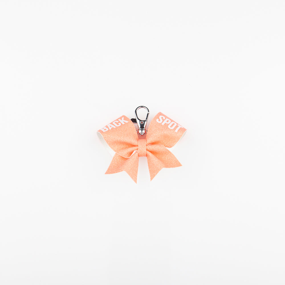 Keyring Bow Back Spot Rainbow Coral