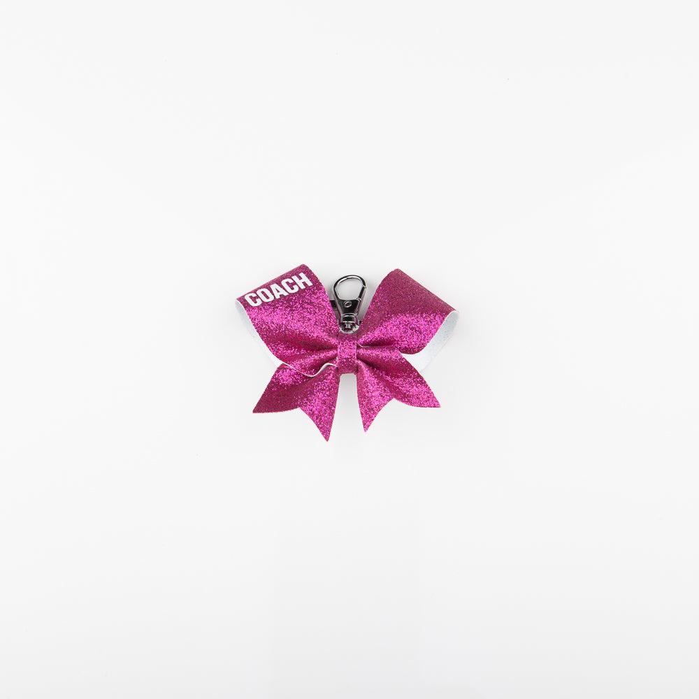 Key ring Bow Coach Hot Pink Ultra