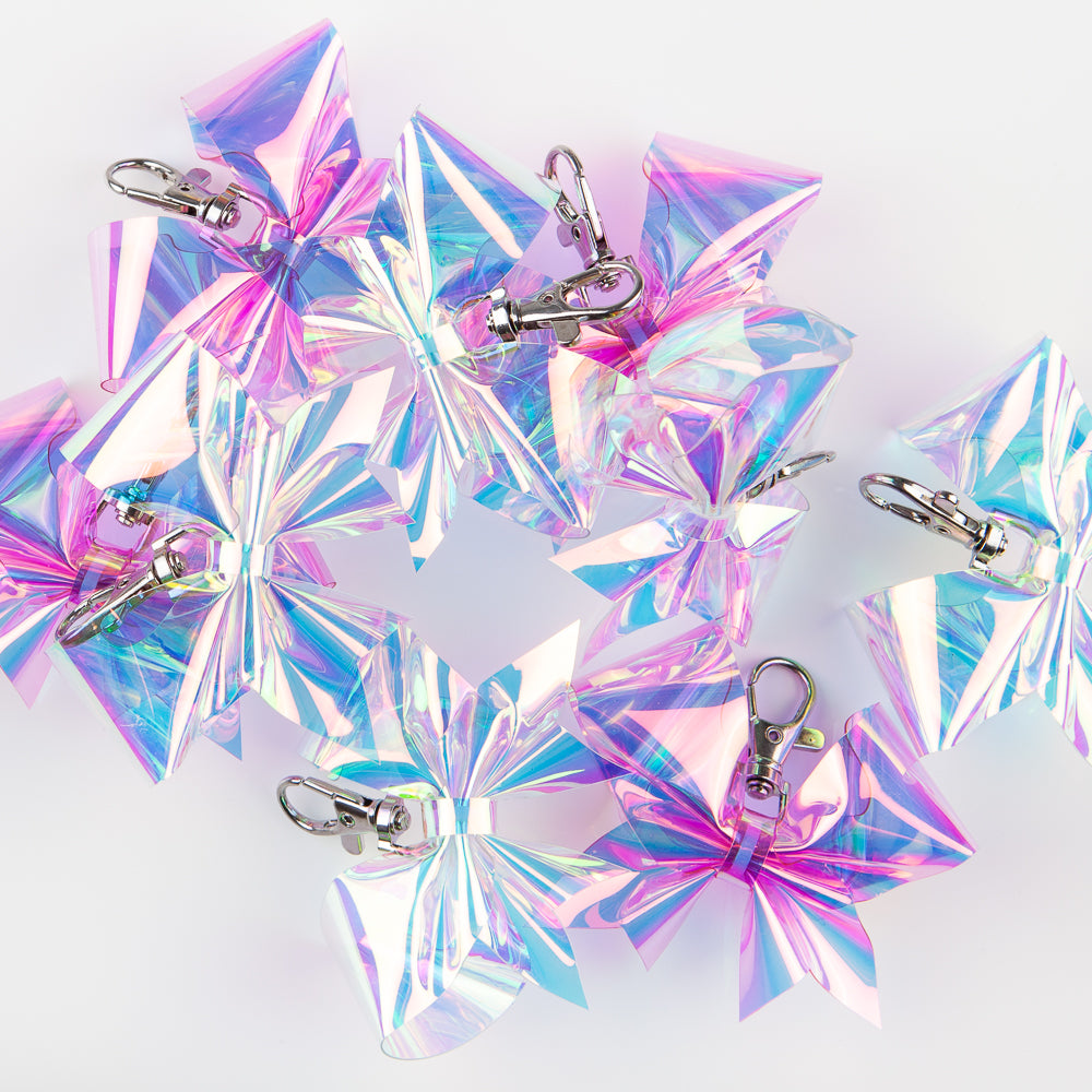 Nyckelring Bow Transparent Holo