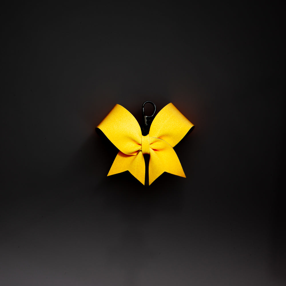 Keyring Bow Glow In The Dark Orange