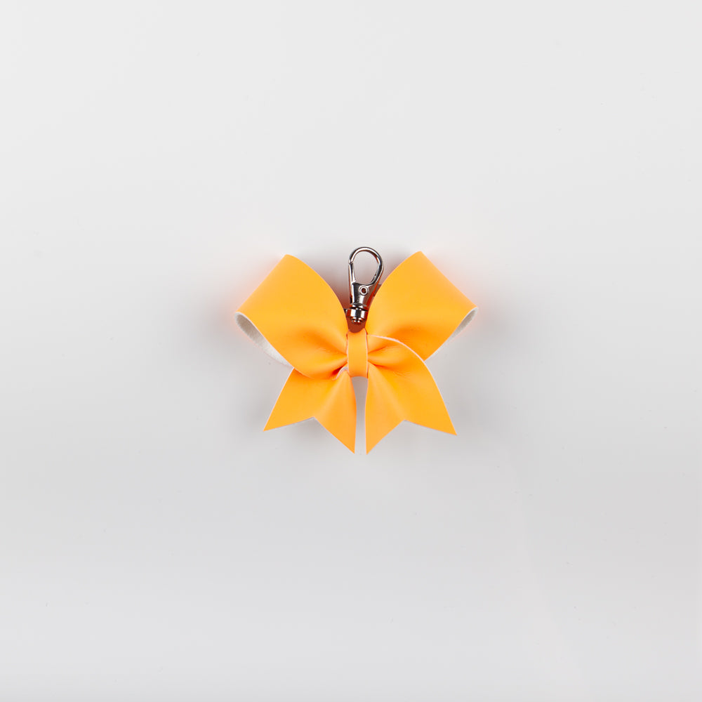 Keyring Bow Glow In The Dark Orange