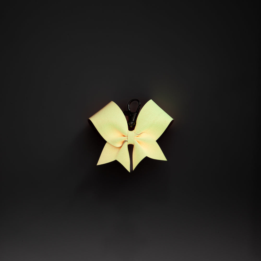 Keyring Bow Glow In The Dark Peach