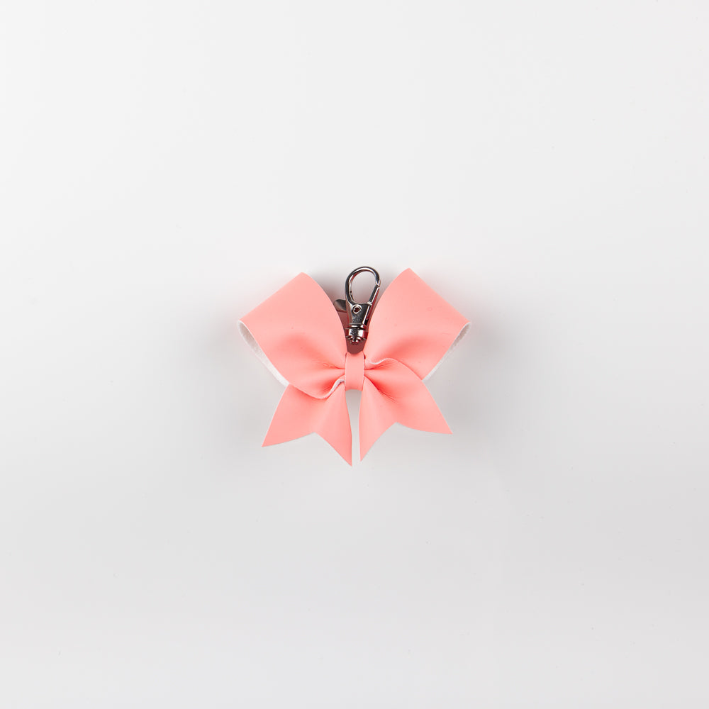 Keyring Bow Glow In The Dark Peach