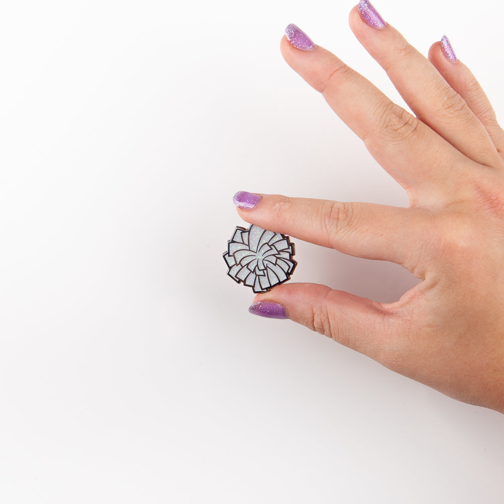 Pin Pom Silverglitter