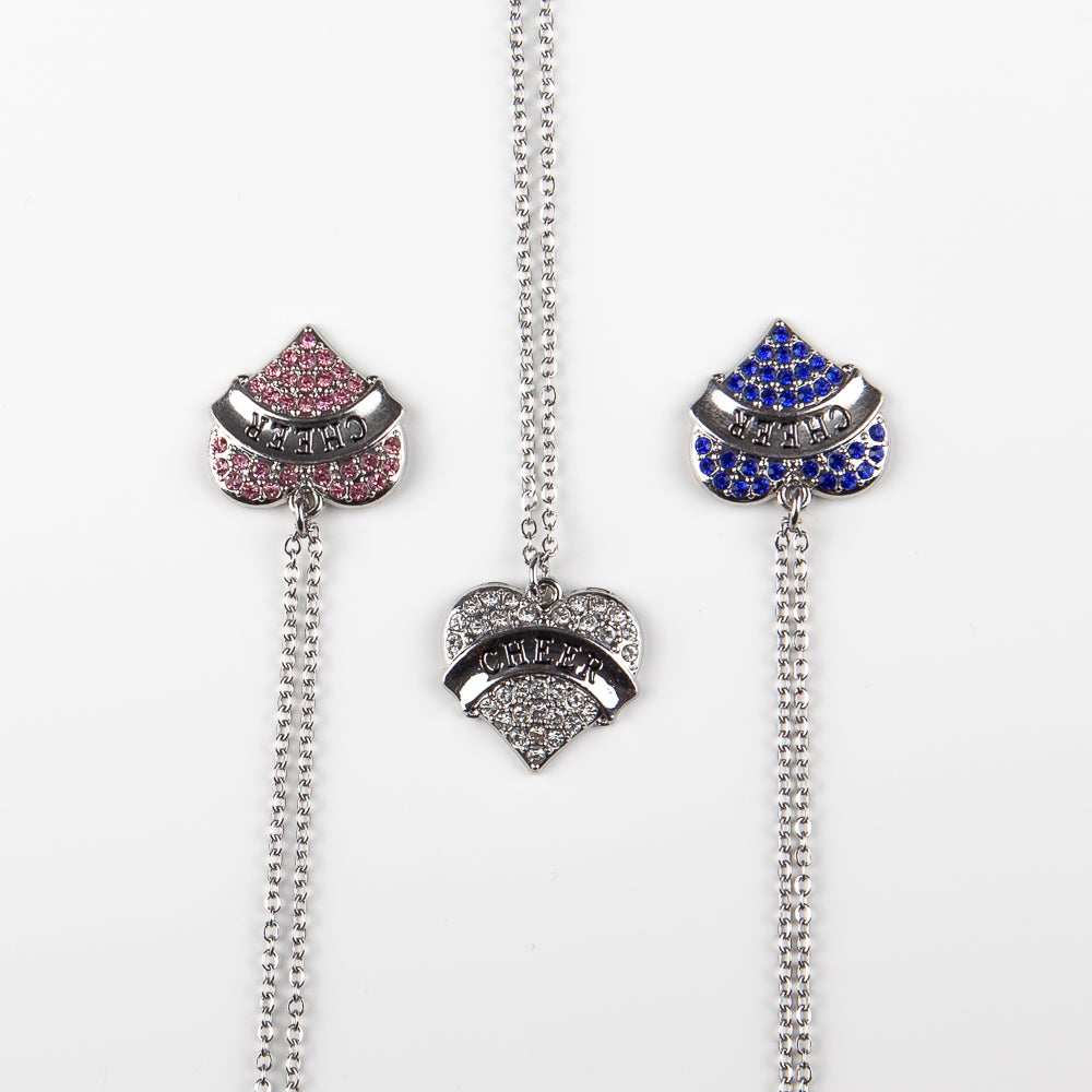 Halsband Hjärta Strass Rosa