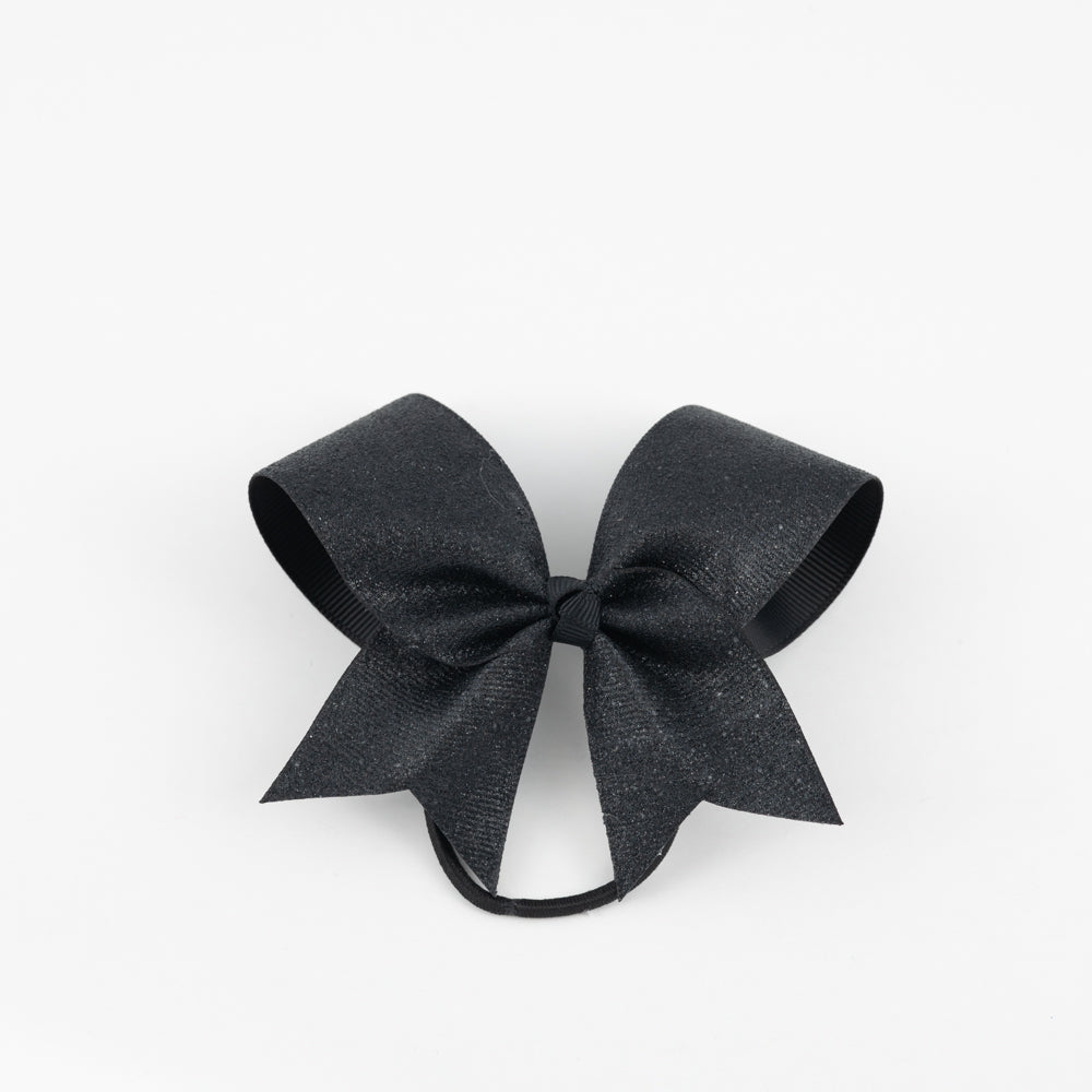 Small Bow Glitter Silver