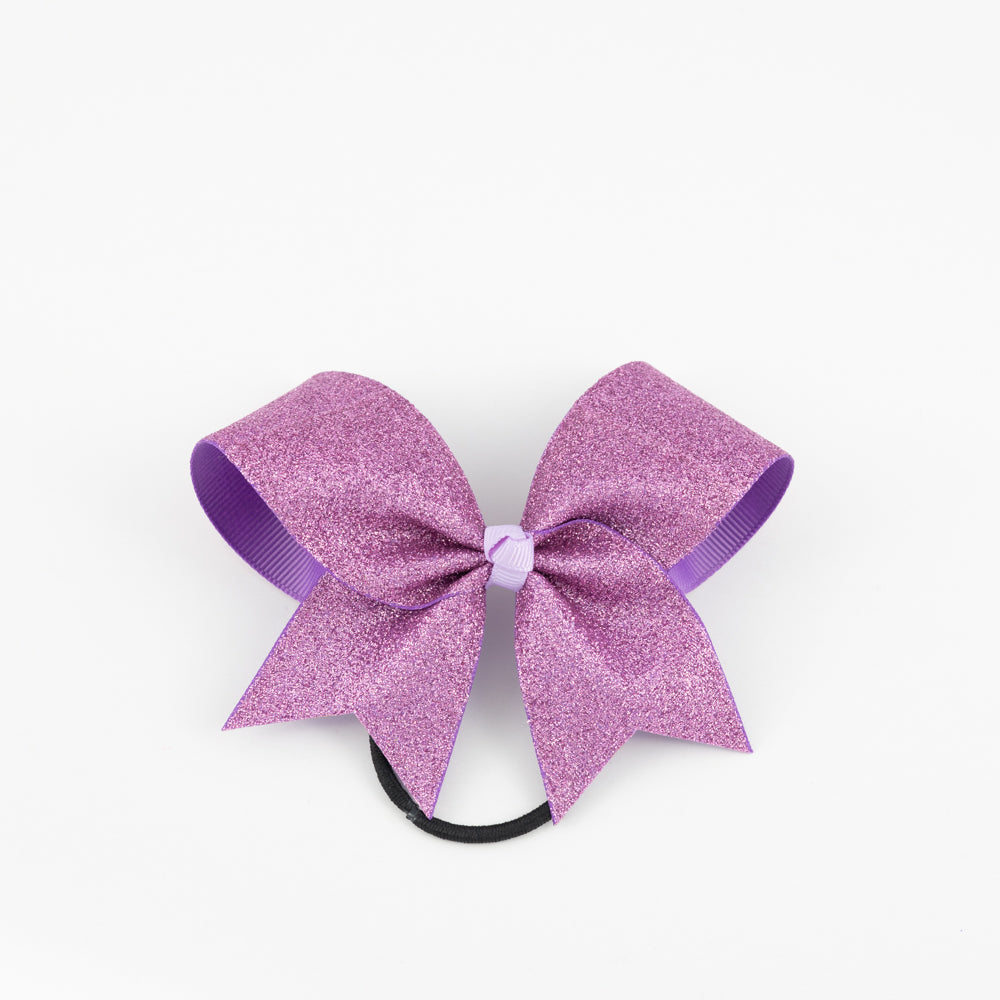 Small Bow Glitter Silver