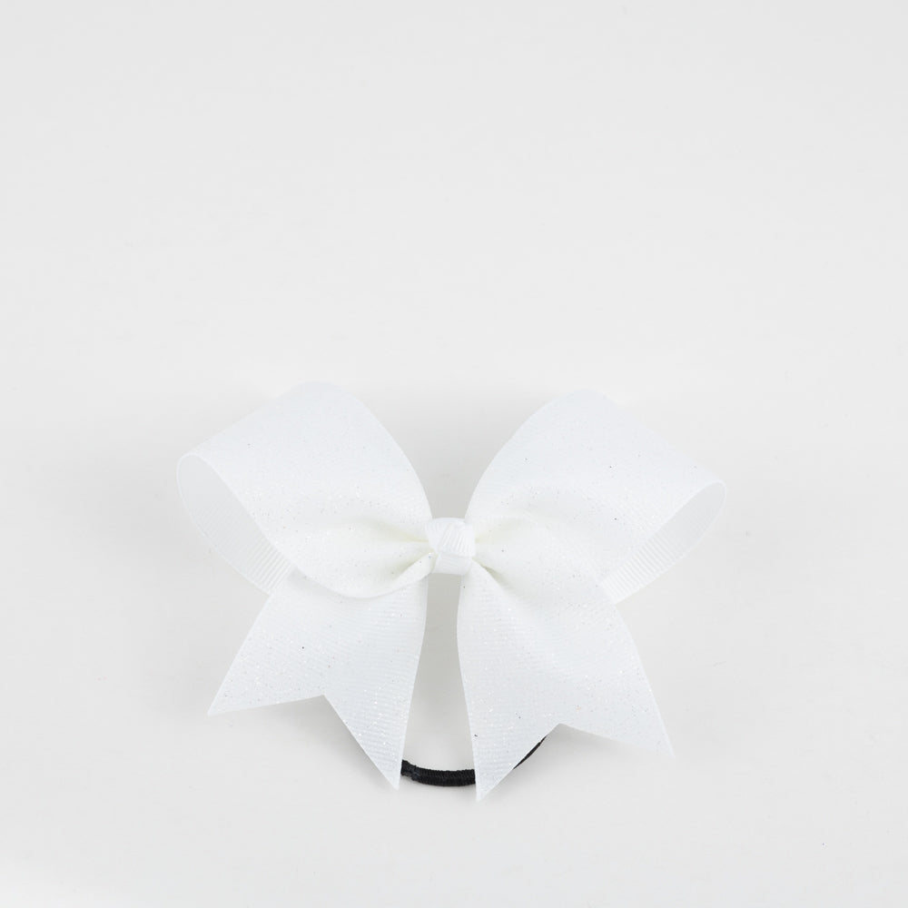 Small Bow Glitter Silver