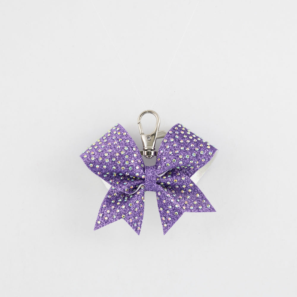 Keyring Bow Plain Burgundy