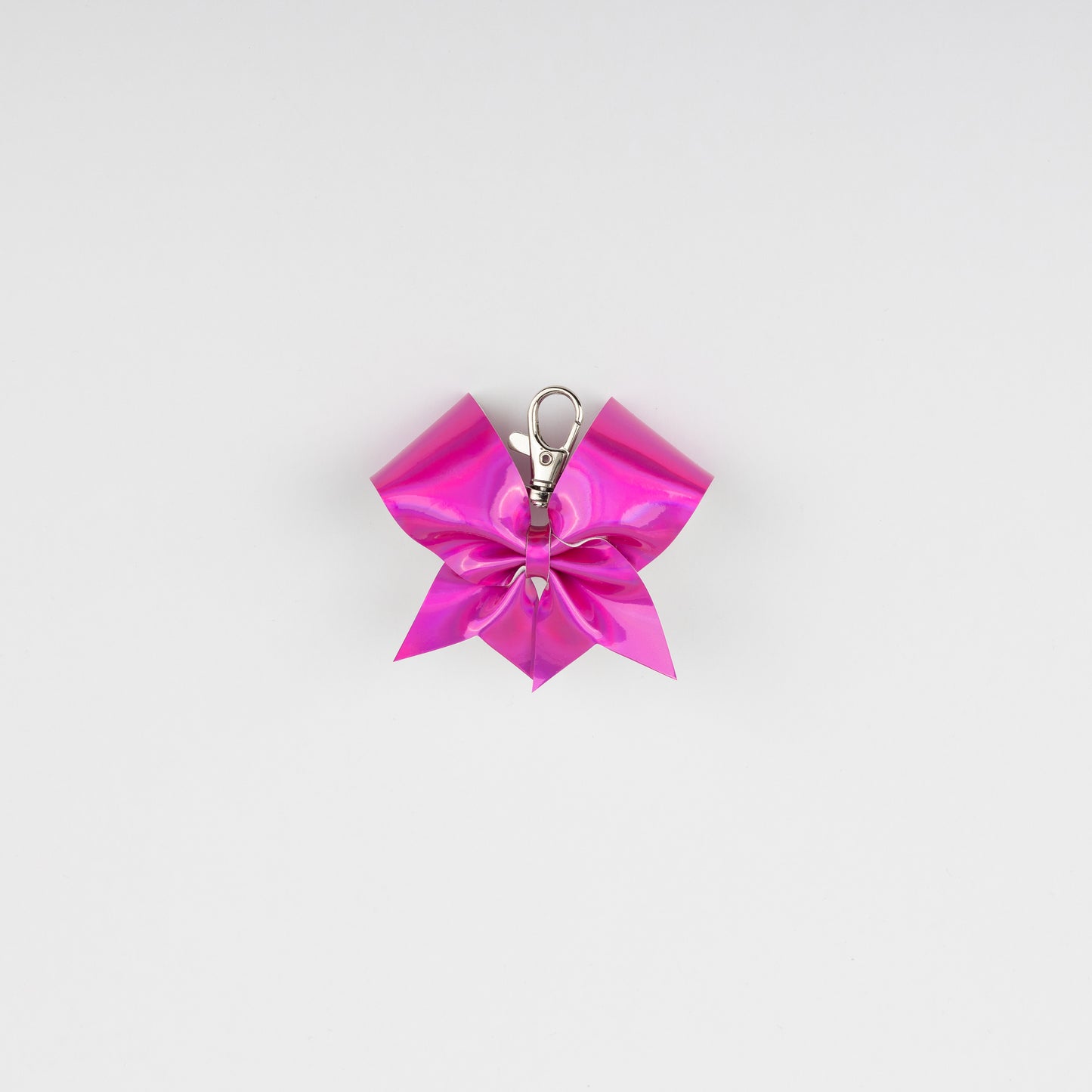 Nyckelring Bow Metallic Hot Pink