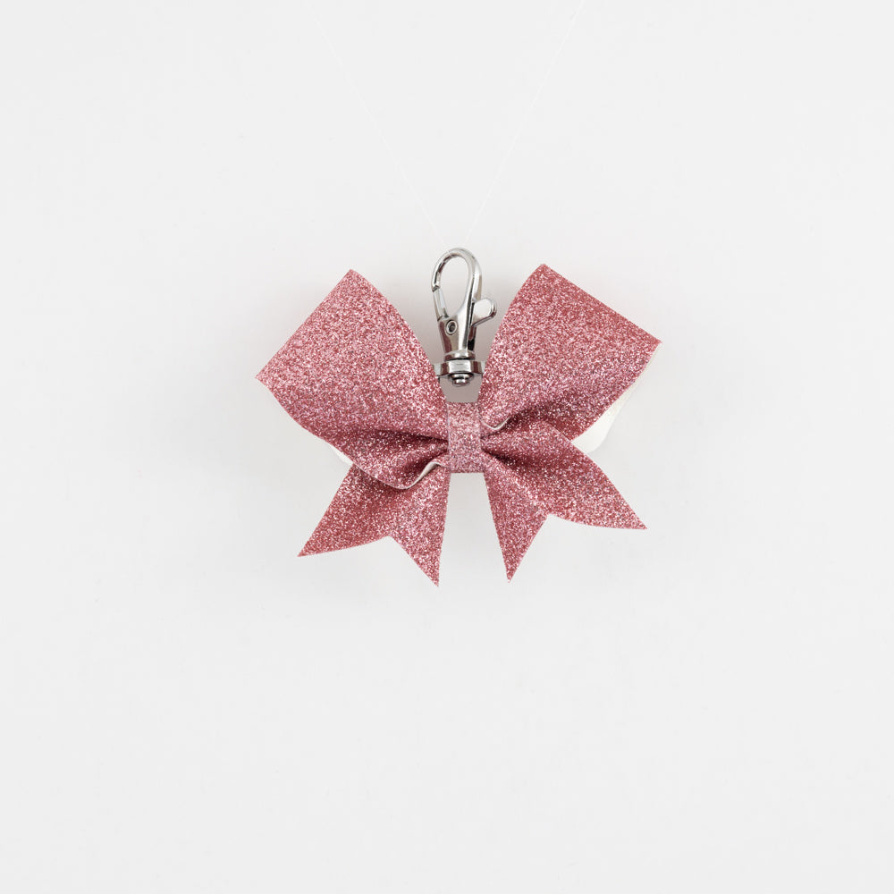 Keyring Bow Plain Burgundy