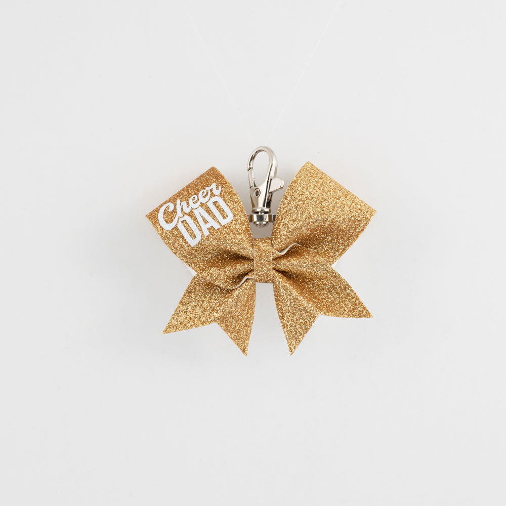 Nyckelring Bow Cheer Dad Old Gold