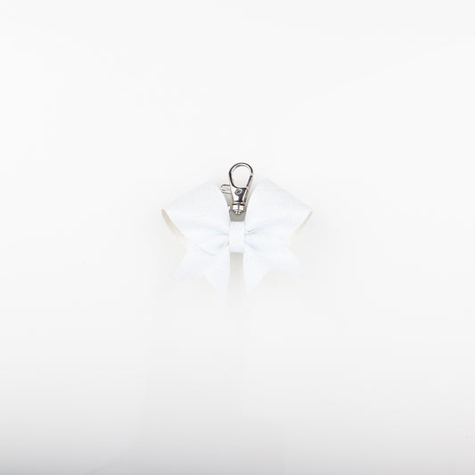 Key ring Bow Plain Rainbow White