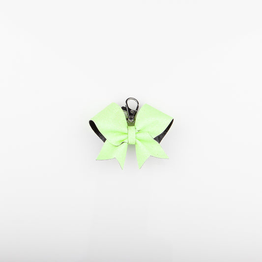 Keyring Bow Plain Neon Yellow