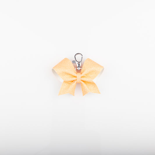 Keyring Bow Plain Neon Orange