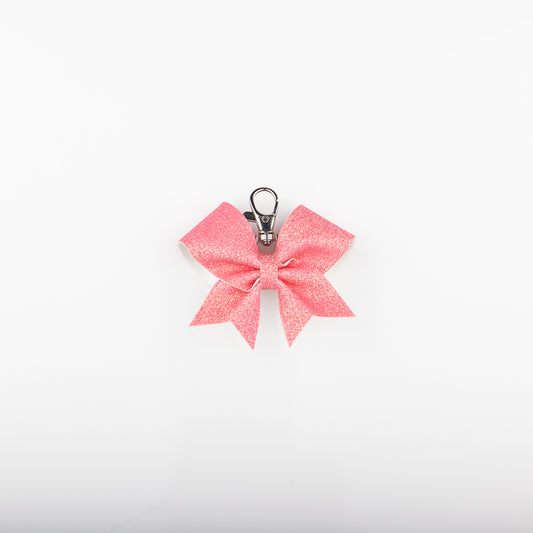 Keyring Bow Plain Rainbow Coral