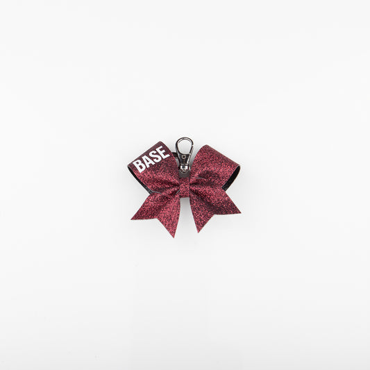 Keyring Bow Base Burgundy