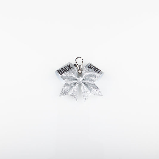 Keyring Bow Back Spot Silver