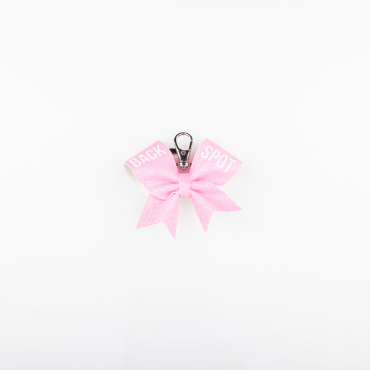 Keyring Bow Back Spot Neon Pink