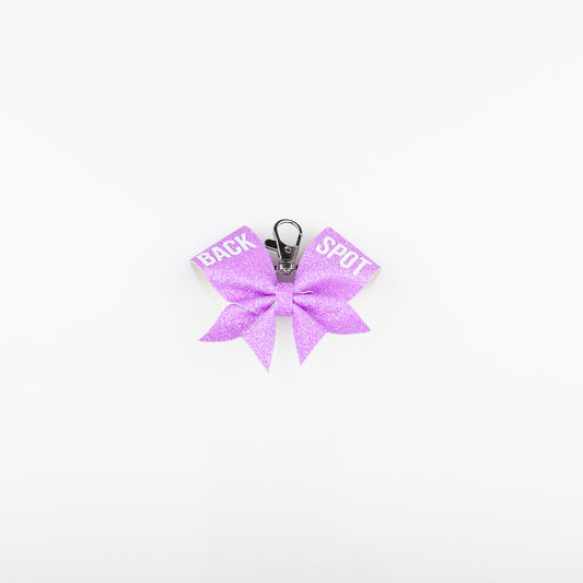 Keyring Bow Back Spot Neon Purple