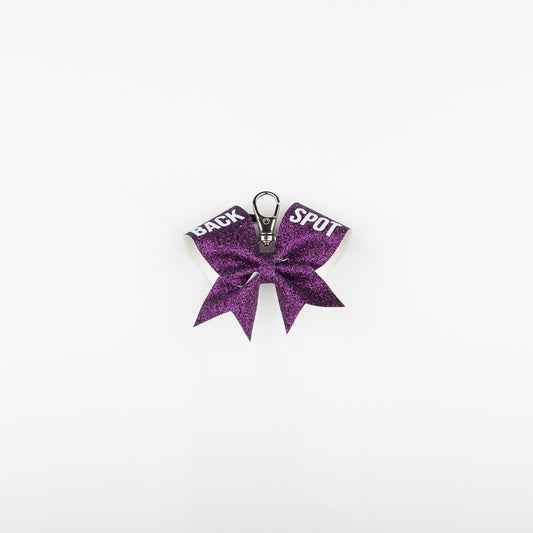 Keychain Bow Back Spot Eggplant