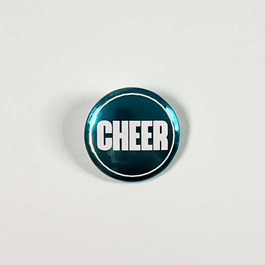 Button Cheer Inv Metallic Teal