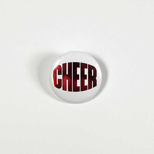 Button Cheer Metallic Red