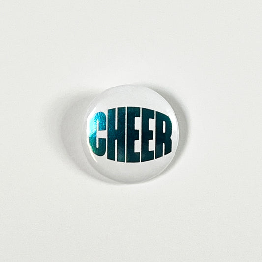 Button Cheer Metallic Teal