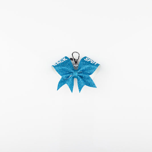 Keyring Bow Back Spot Aqua