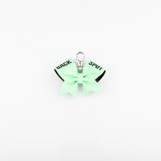 Keyring Bow Back Spot Neon Green