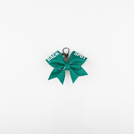 Keyring Bow Back Spot Emerald