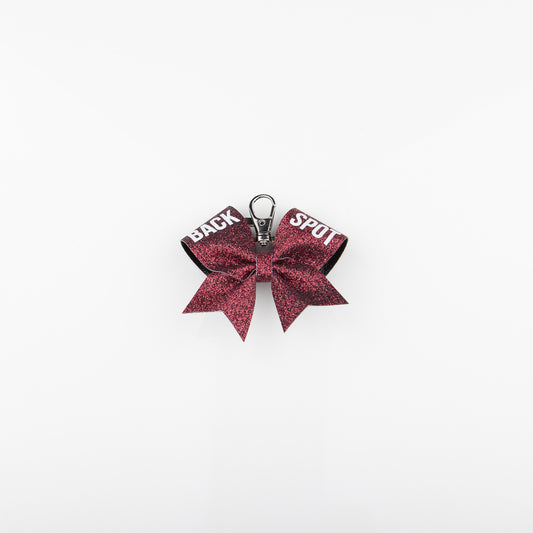 Keyring Bow Back Spot Burgundy