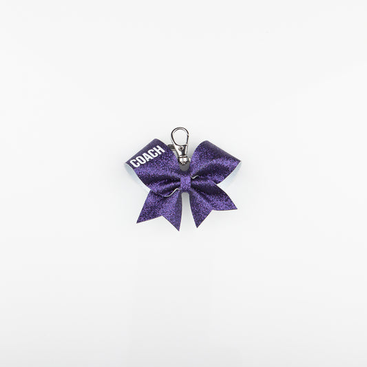 Key ring Bow Coach Dark Purple Ultra