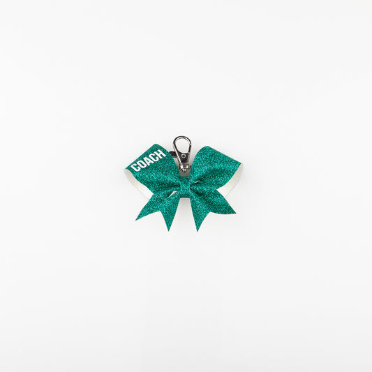 Key ring Bow Coach Emerald