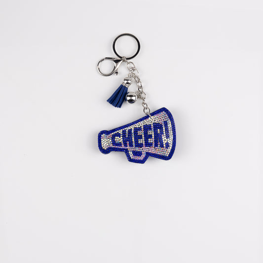 BAG CHARM MEGAPHONE BLUE/SILVER