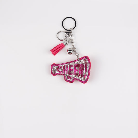 BAG CHARM MEGAPHONE LT PINK/WHITE