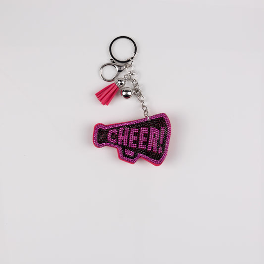 BAG CHARM MEGAPHONE PINK/BLACK