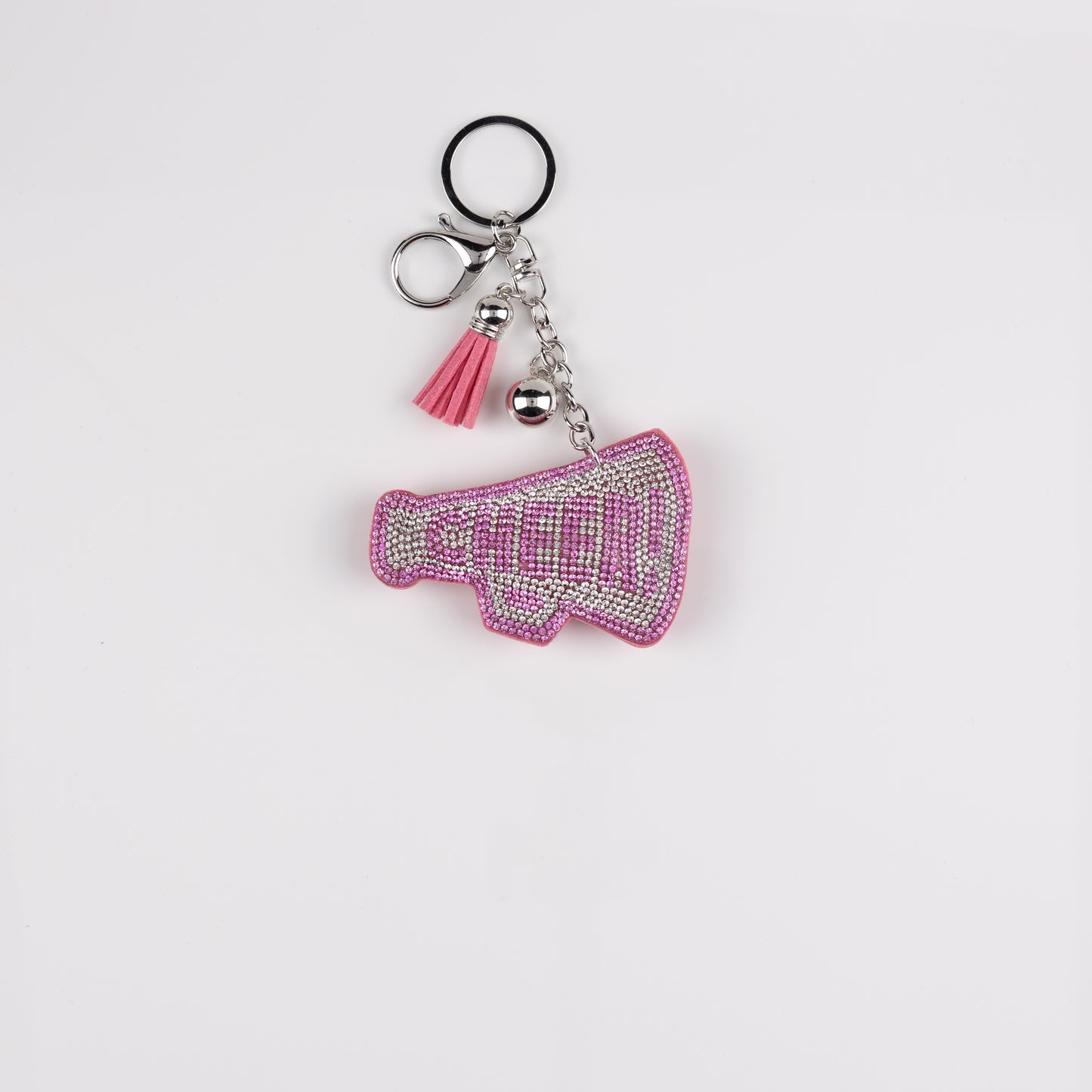 BAG CHARM MEGAPHONE PINK/WHITE