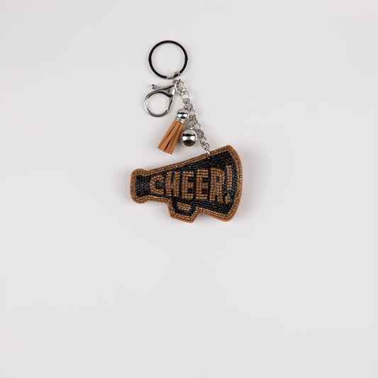 BAG CHARM MEGAPHONE TEDDY/BLACK
