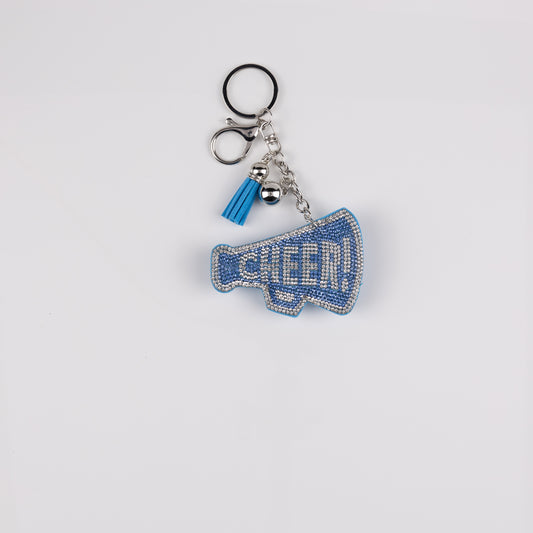 BAG CHARM MEGAPHONE WHITE/LT BLUE