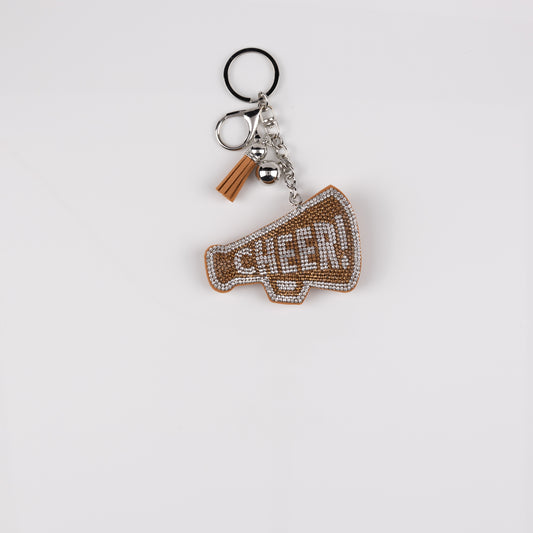 BAG CHARM MEGAPHONE WHITE/TEDDY