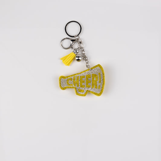 BAG CHARM MEGAPHONE YELLOW/WHITE